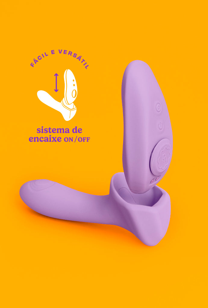 Calcinha vibratória Fit2, com controle remoto para casais, foto lateral, detalhe encaixe | Sex Shop Produtos Eróticos Online pantynova