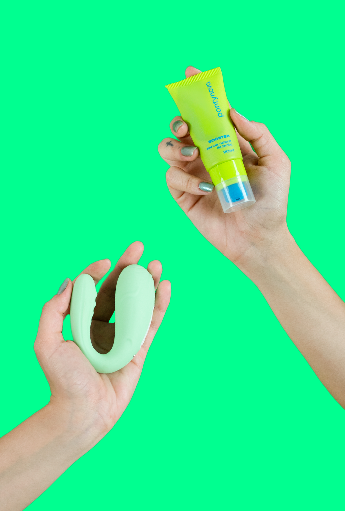 Kit Lubrificante íntimo Booster e vibrador para casais WE, pantynova | Sex Shop Produtos Eróticos Online