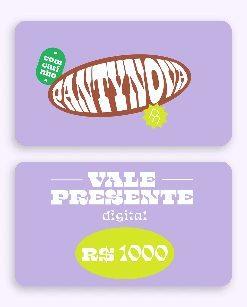 Gift Card - Vale Presente R$1000 - pantynova | Sex Shop Produtos Eróticos Online